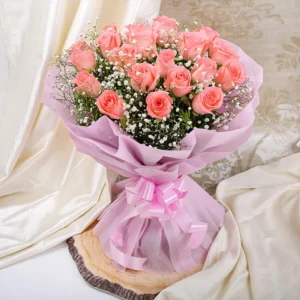 Charming 20 Pink Rose Bouquet