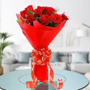 Elegant 10 Red Rose Bouquet