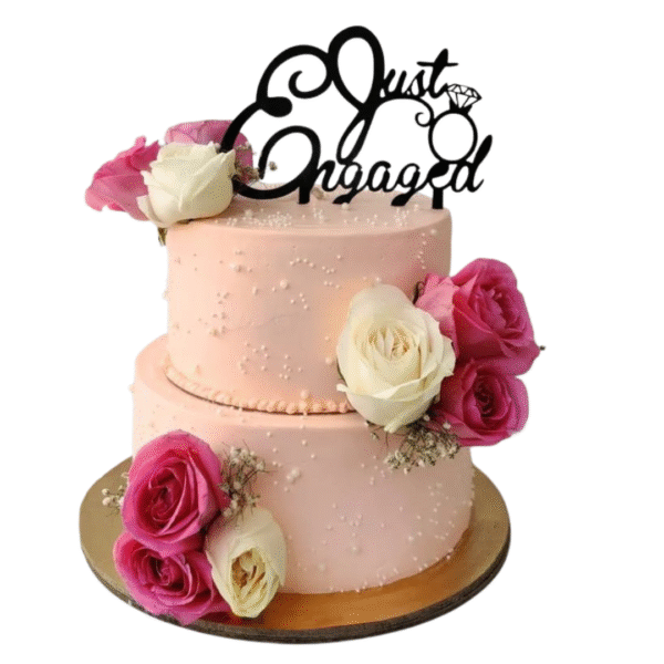 Grand Double Tower Engagement Cake
